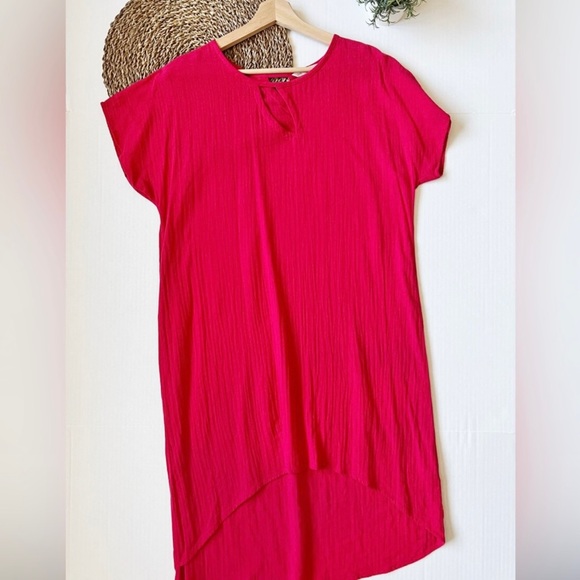 Soft Surroundings Hi Low Cutout Red Dress - Picture 2 of 10